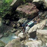 Transport of specimens from Utai village